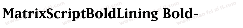 MatrixScriptBoldLining Bold字体转换
